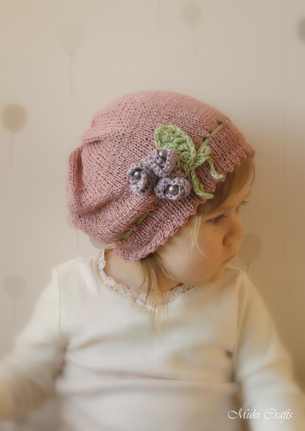 baby flower hat knitting pattern